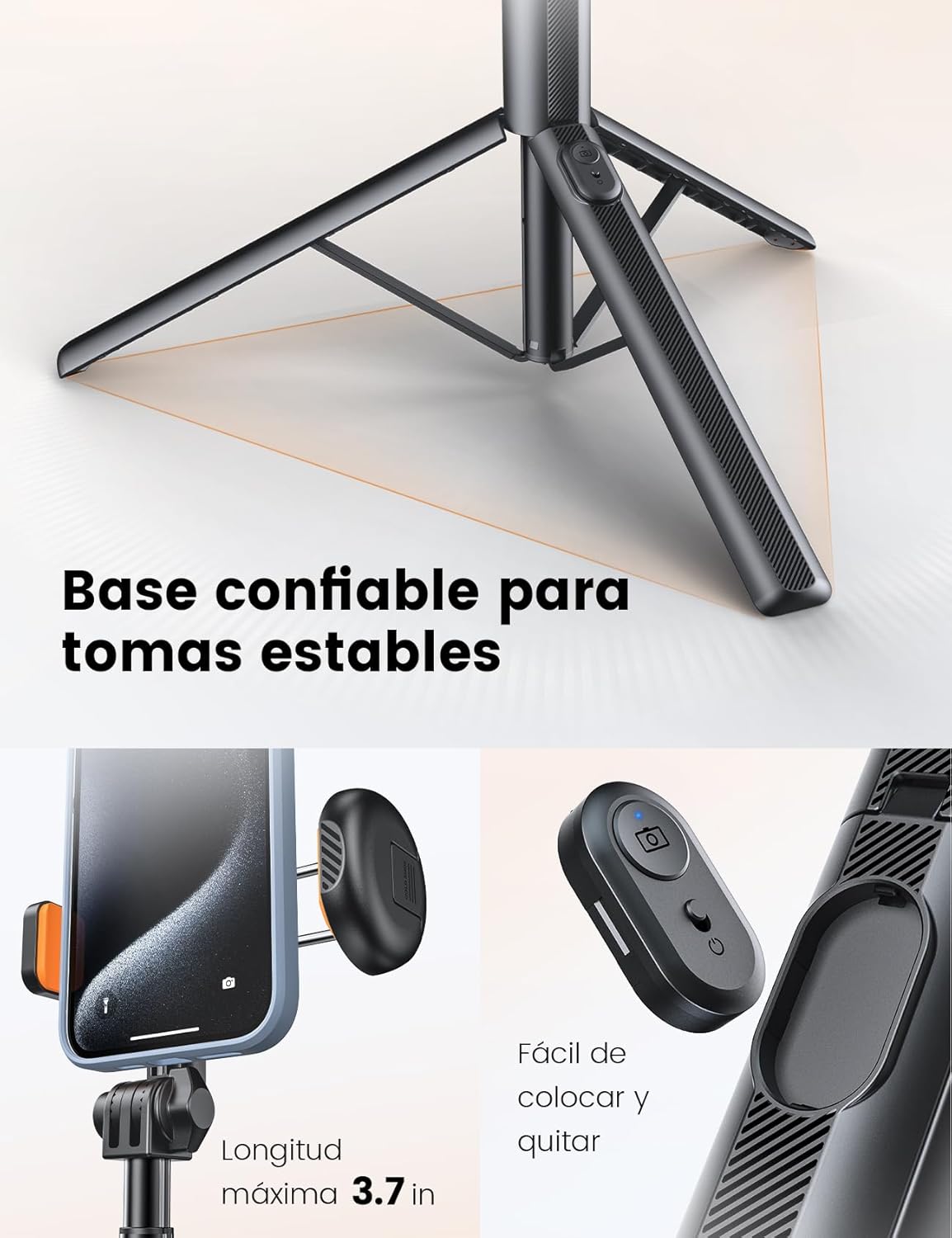 Thumbnail 2 de ANXRE Trípode 180cm con Control Remoto para Móvil 📸
