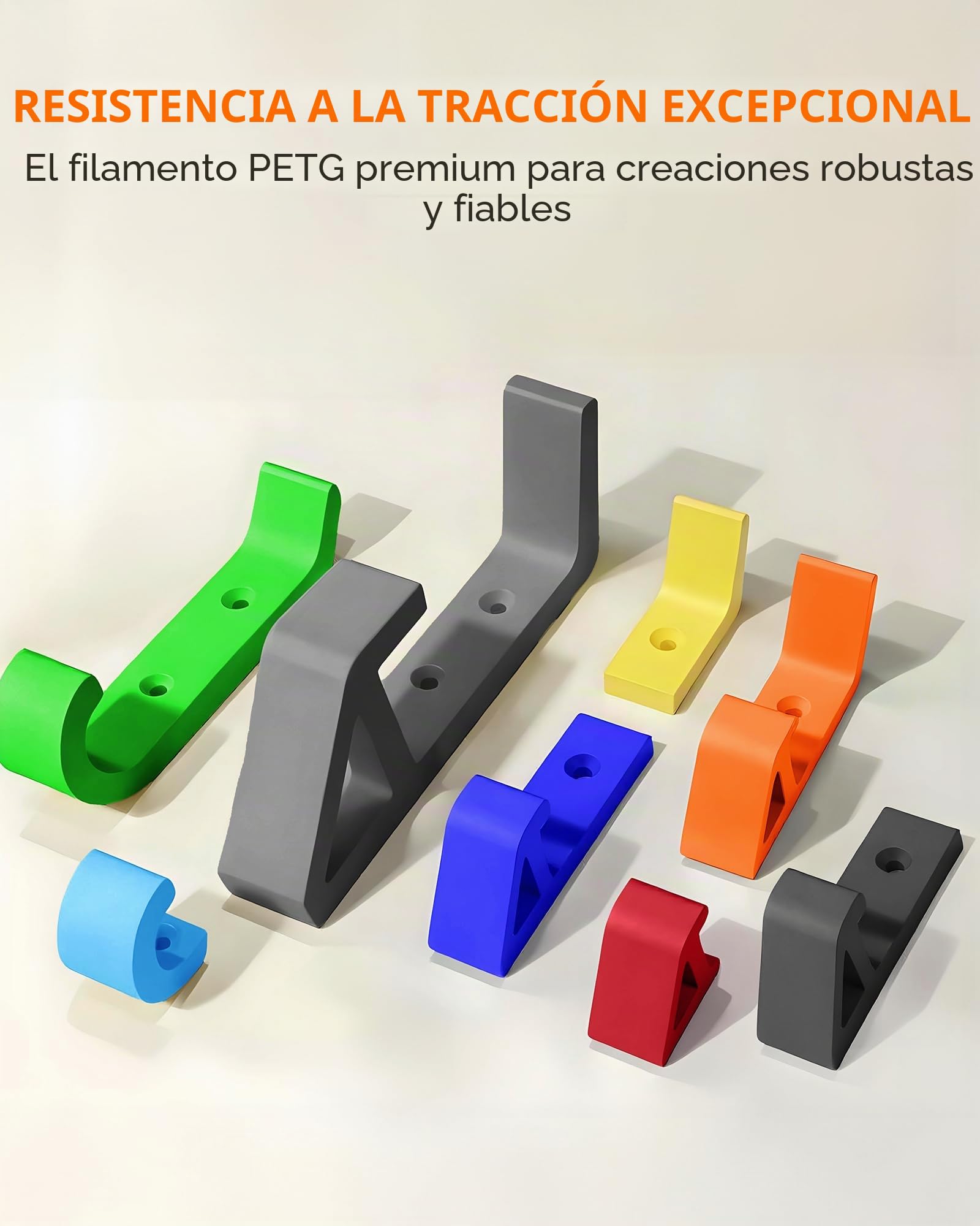 TECBEARS Mate PETG Filamento 1,75 mm 4KG Negro, PETG de Alta Velocidad 30-600mm/s, Fuerte Tenacidad, +/- 0.02 mm，4 Carretes, 1 kg por Carrete (Mate Negro*4)