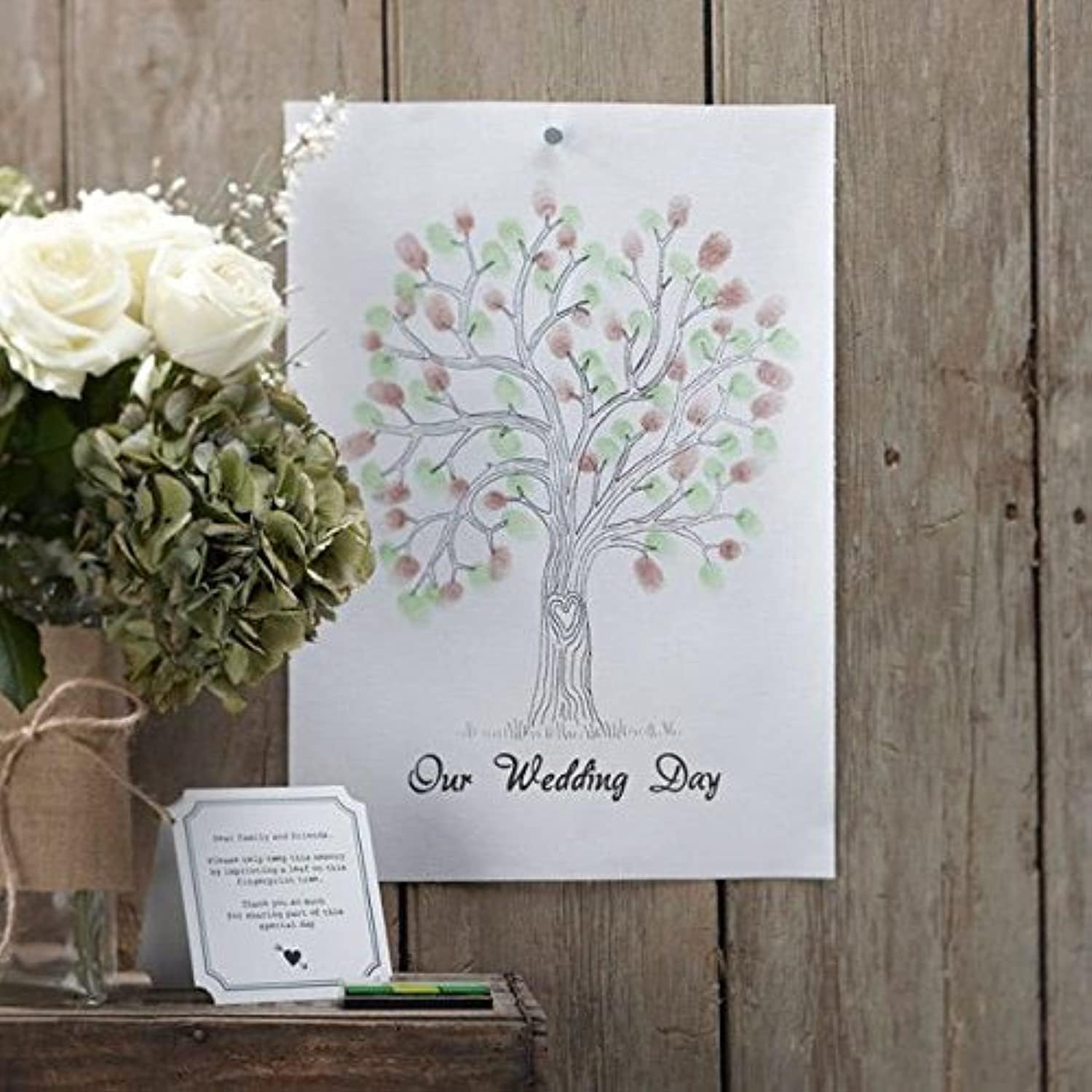 Ginger Ray Finger Print Canvas Brown And Green Wedding Vintage Affair