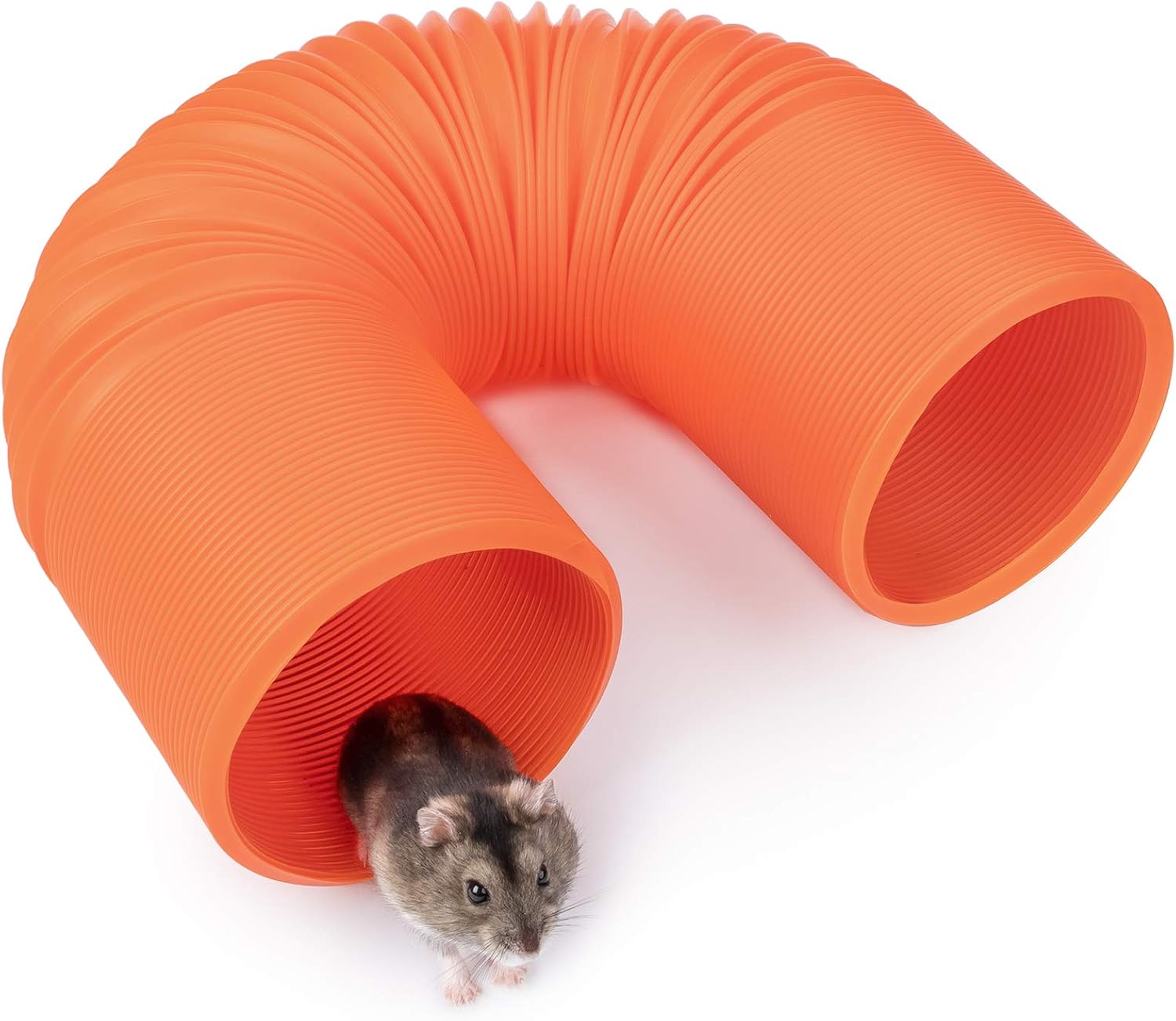 Niteangel Small Pet Fun Tunnel, 39 x 4 inches - Fit Adult Ferrets and Rats (Orange)