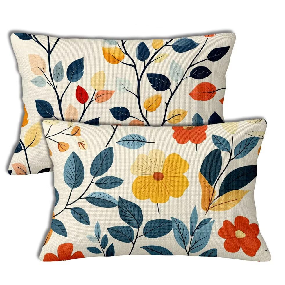 Housse de coussin géométrique 30x50 en lin lot de 2 pour la décoration du salon