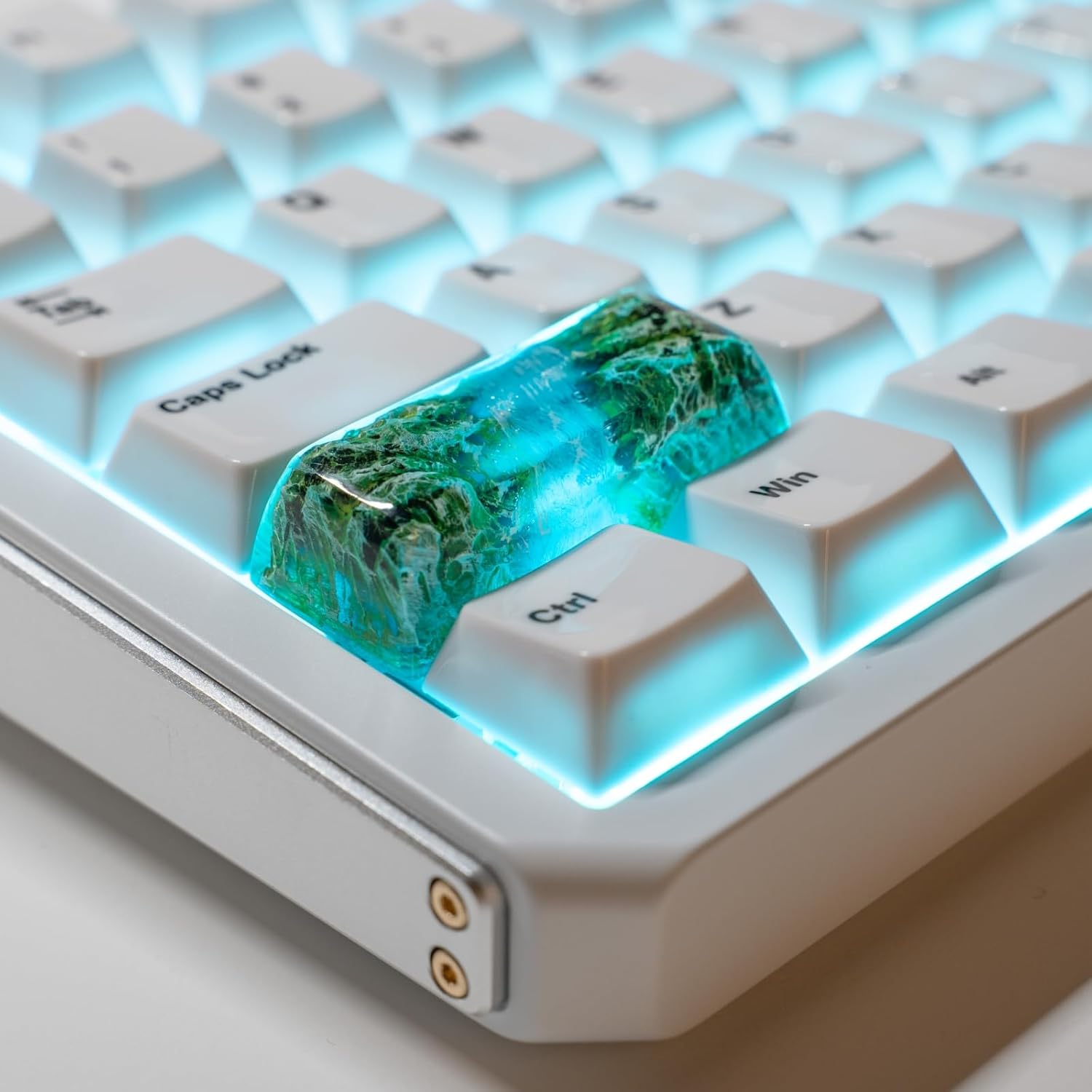 ULTRAEQUIP Artisan Keycaps - Spring Mood Shine Through Resin 2.25U Custom Translucent Handmade Keycaps for Mechanical Keyboard (Shift Enter)