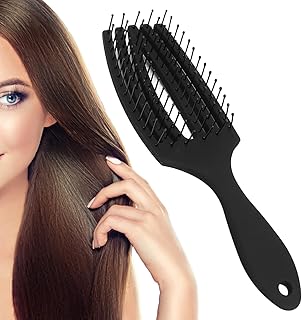Pente desembaraçante, alça ergonômica design vazado limpo limpo e limpo no couro cabeludo para aliviar a pressão e massagem