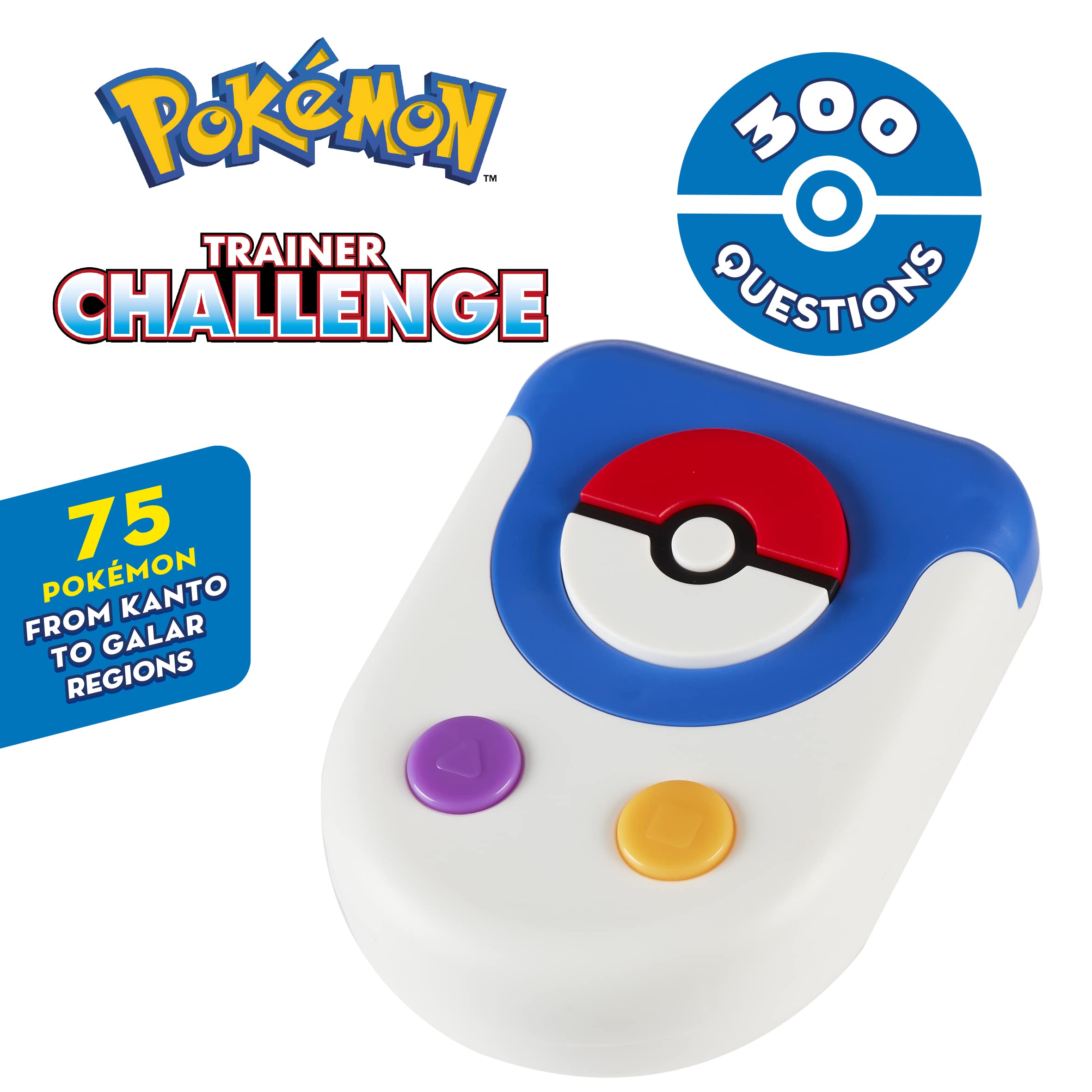 Pokémon 1122125 Trainer Challenge Game. Fatti Divertenti. Oltre 300 Domande, 75 da Kanto a GALAR, Ideale Compleanno 4+ Anni, Multicolore, 8 x 11 x 3,5 cm