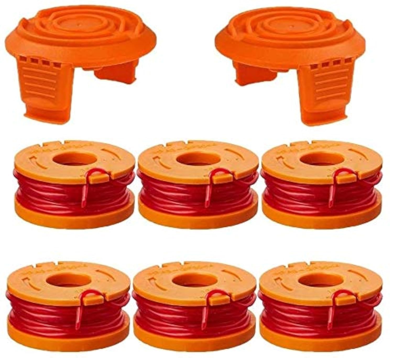 Worx Replacement Trimmer Line - 0.065 Edger Spool for Electric String Trimmers, Weed Eater String, 6Pcs