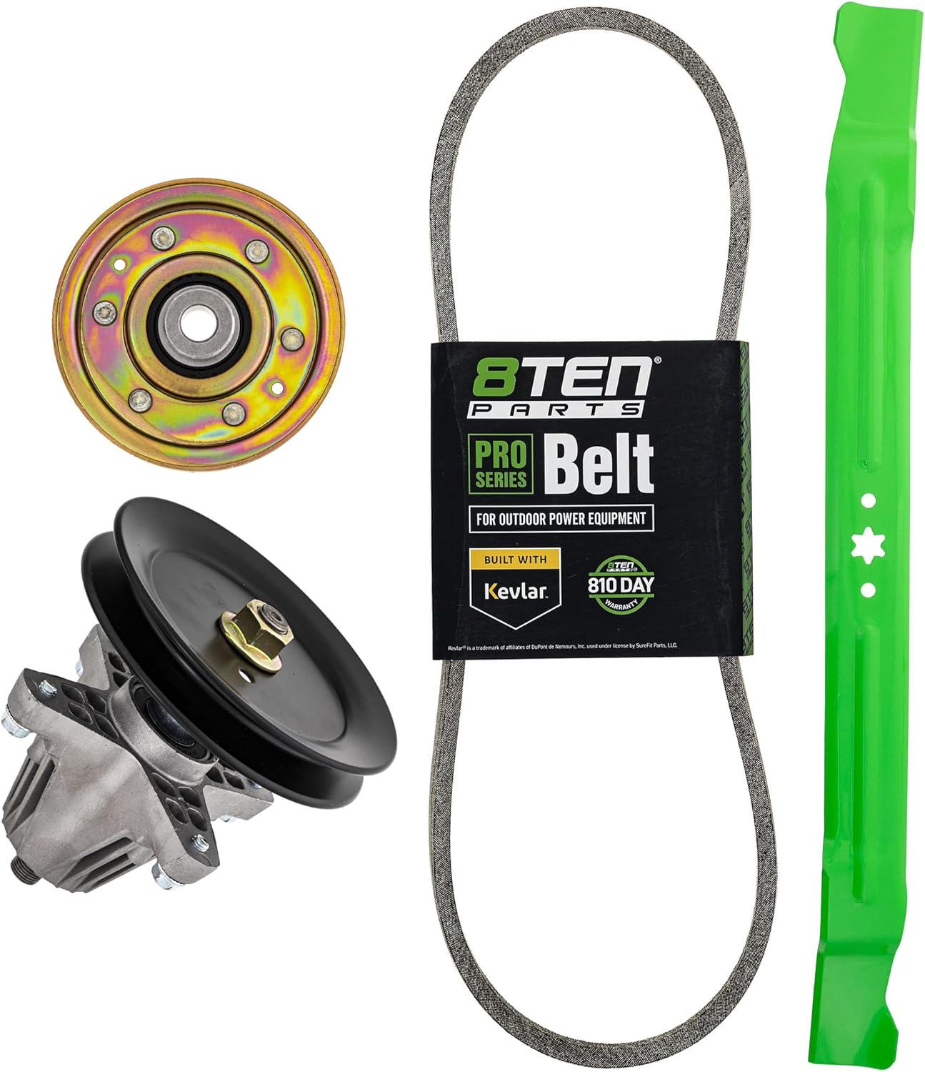 8TEN Deck Rebuild Kit Blade Spindle Belt Idler for Cub Cadet CC30 CC30H Craftsman R1000 R105 R110 Troy Bilt TB30 TB30R