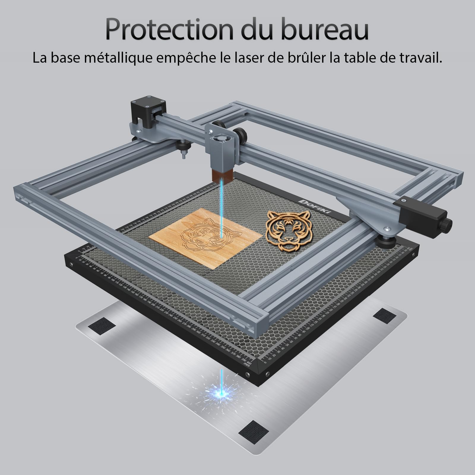 MCWlaser Table En Nid D'abeille Laser 900 X 900 Mm Honeycomb Table Pour La Machine De Gravure De Découpe De Graveur Laser CO2 Expédiée D'Europe Hors Taxes