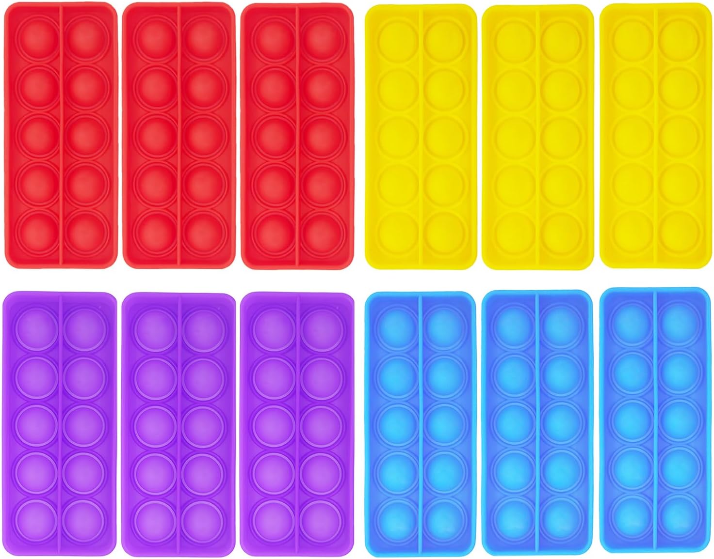 Ten Frame Popper, Stress Relieve Math Fidget Sensory Counting Toys, Educational Toy for Kids Classroom Group Learning Activities(Pack of 12)