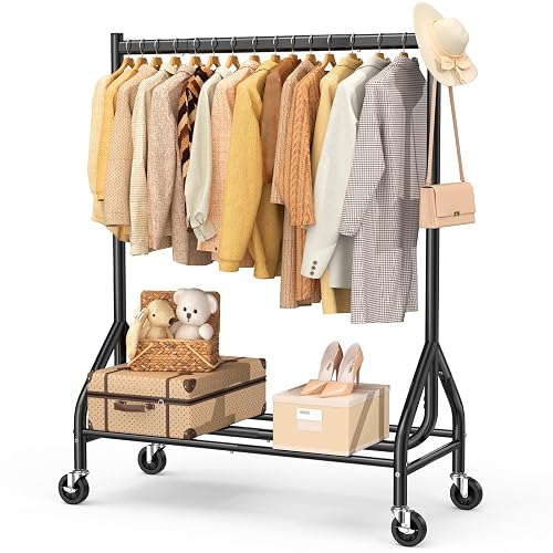 EAGMAK Heavy Duty Clothes Rack Load 420 LBS, Rolling Garment