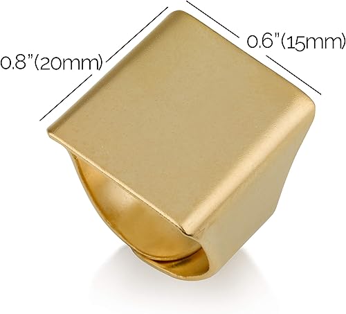 Miniatura 2 de Simple Gold Geometric Rings for Women, Square Fashion Ring, Band Everyday Ring Jewelry