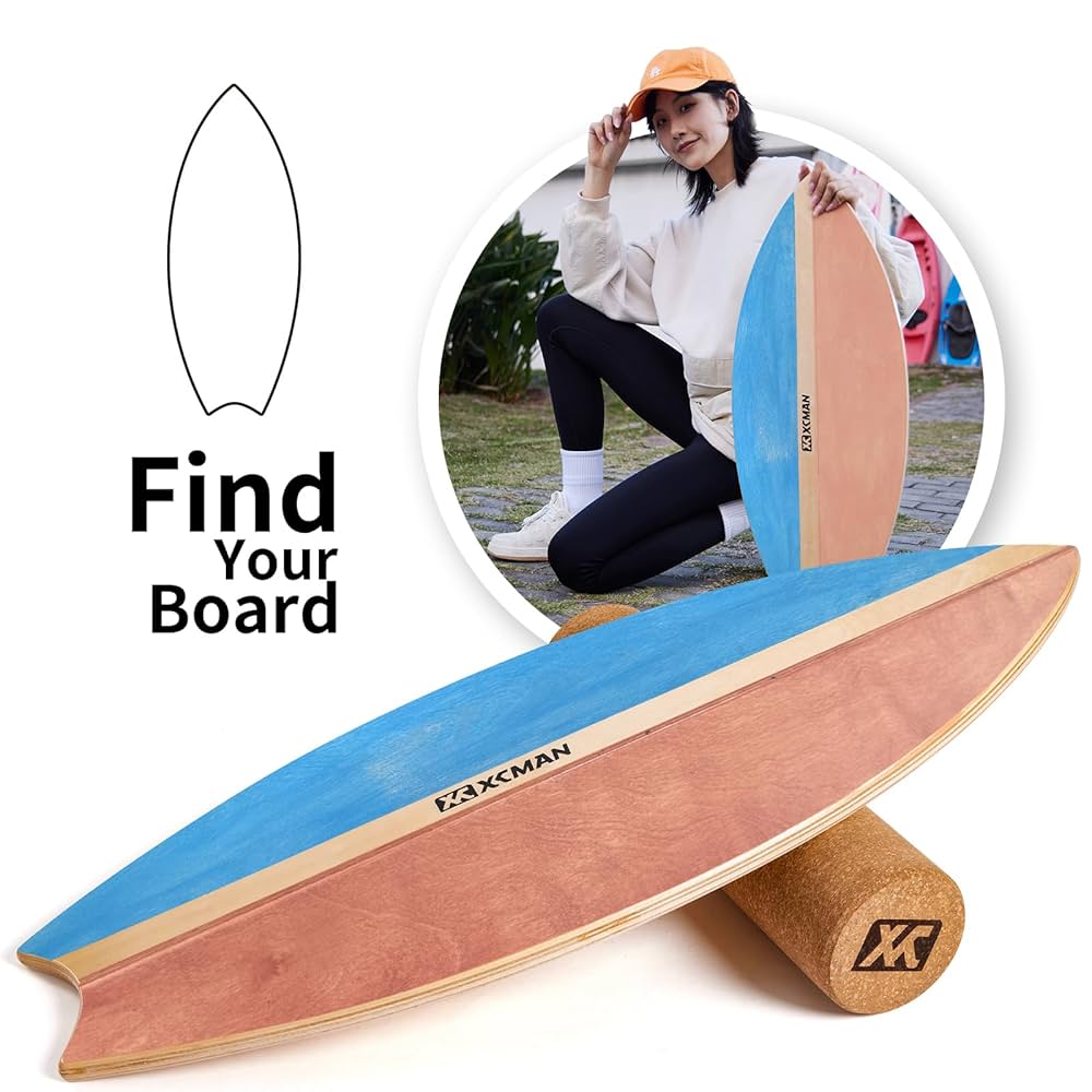 Amazon | XCMAN サーフバランスボードトレーナー ローラー付き