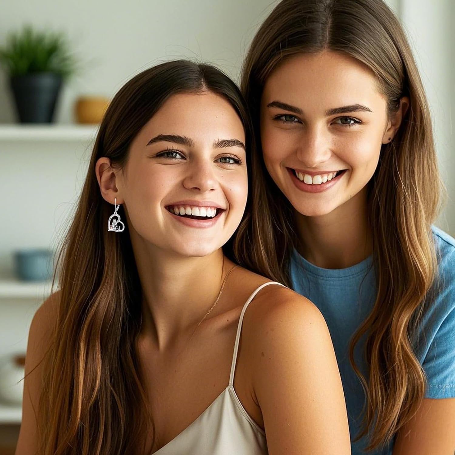 YFN Cat Earrings Sterling Silver Dangle Drop Leverback Earrings Jewelry Gifts for Women - Image 2