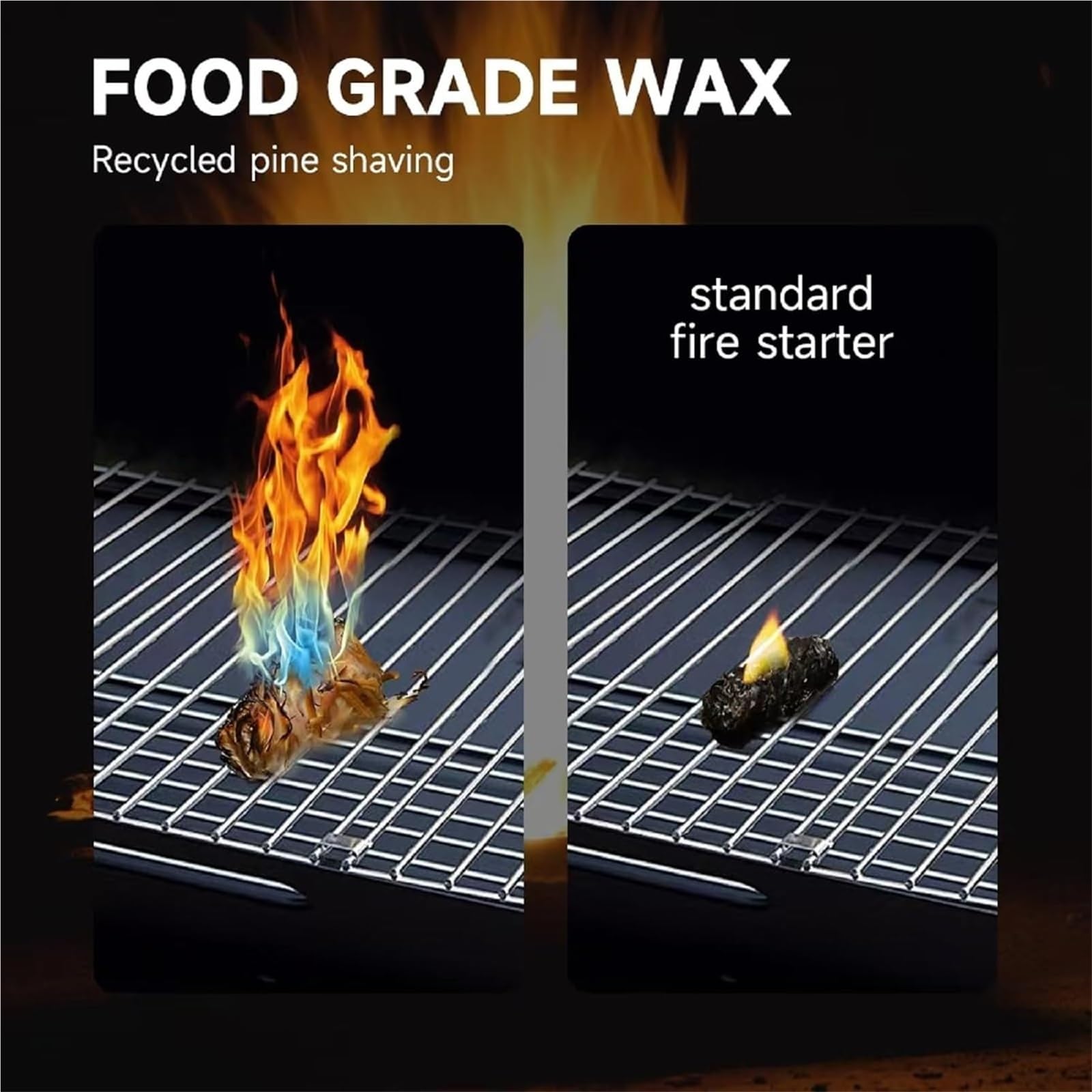 Accendifuoco Naturale for falò, 100 Pezzi Accendifuoco Naturale Impermeabile, Accendifuoco a Legna rapido for Camino, Stufa a Pellet, braciere, affumicatore, Barbecue, Camino, Forno for Pizza