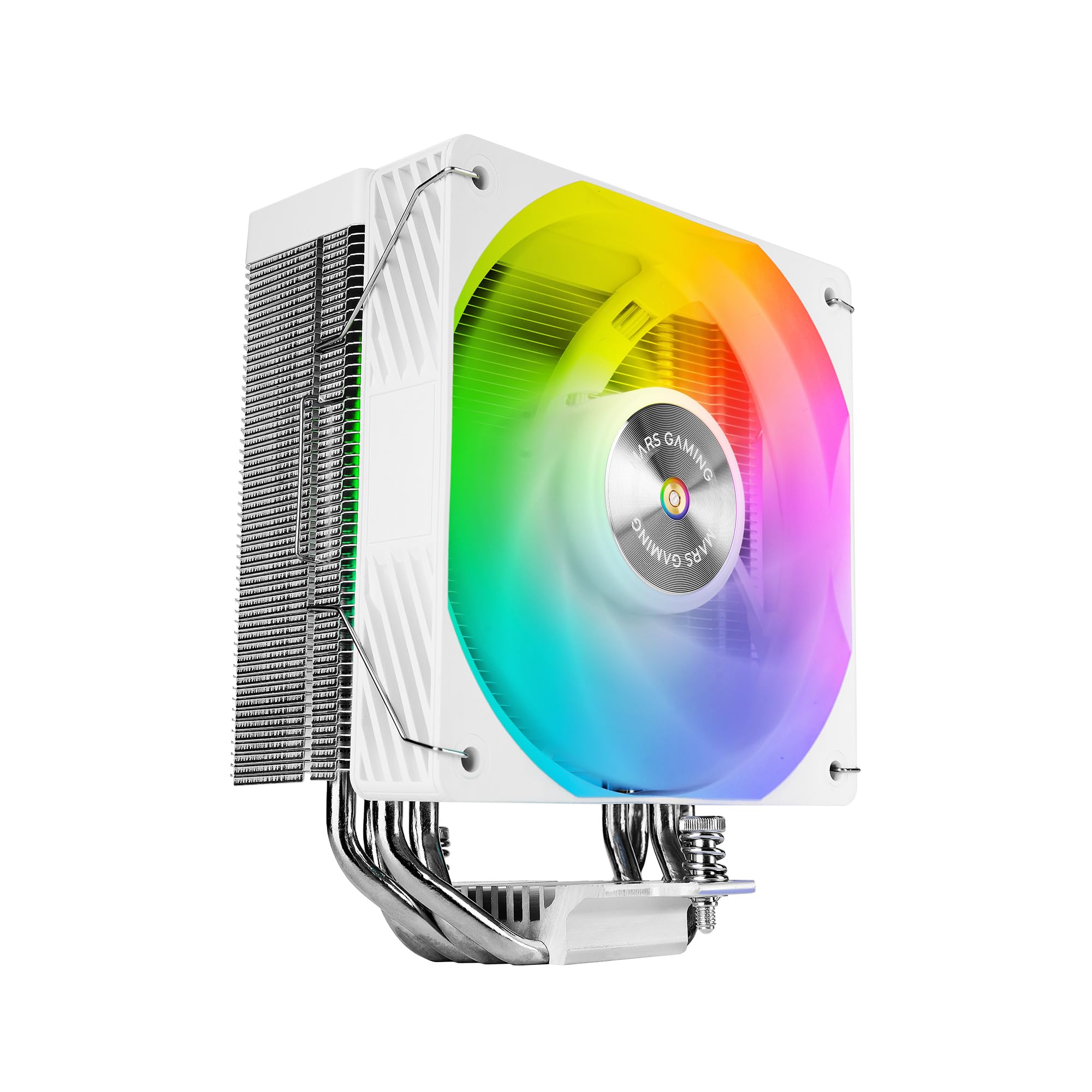 MARS GAMING MCPU-X5ARGB, Disipador CPU 280W TDP, 5x Heatpipes HCT Nueva Generación, Ventilador PWM SI Extreme-Silent ARGB 120mm, Núcleo de Cobre Hiperbalanceado, Compatibilidad Universal, Negro — view 82
