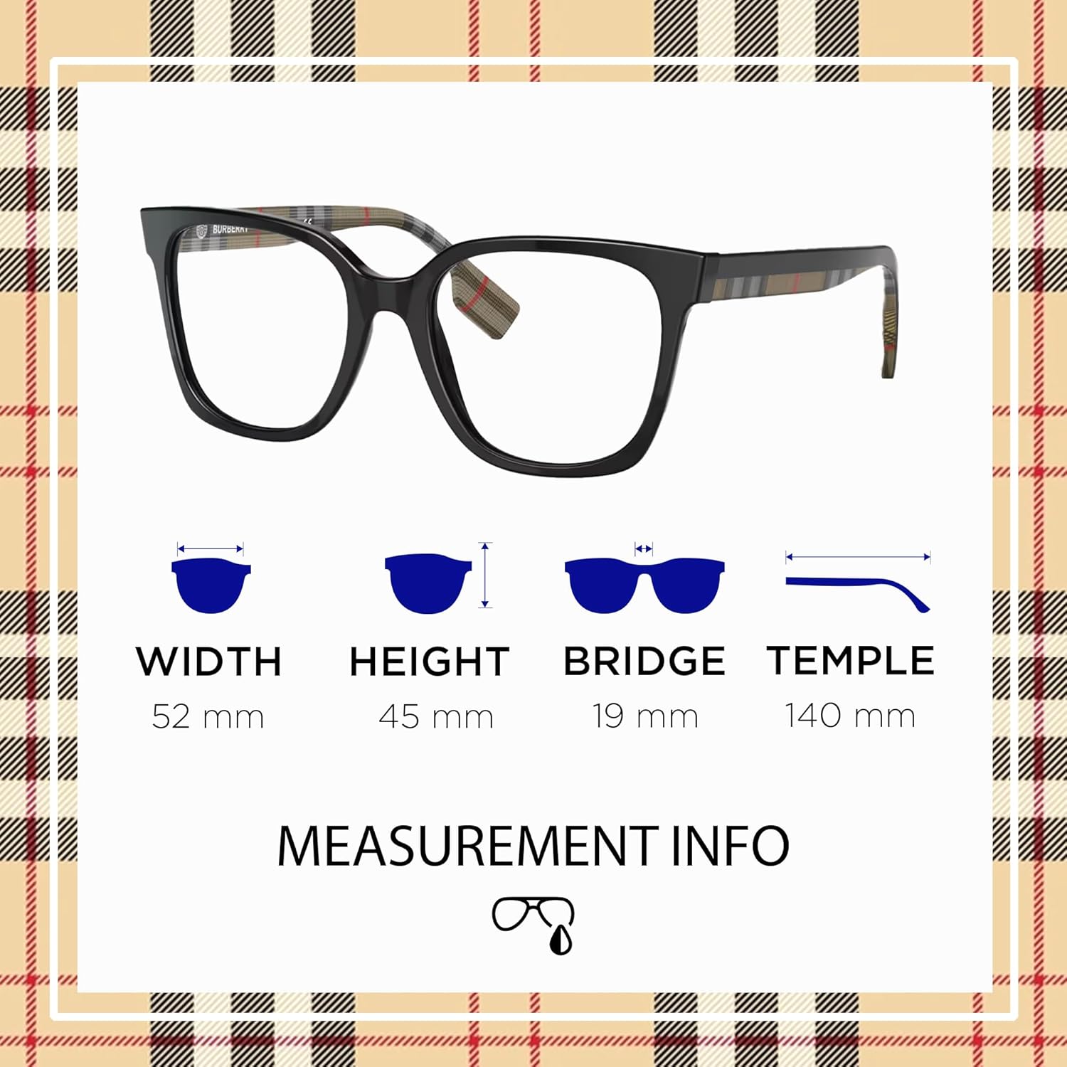 BURBERRY EVELYN BE2347 Square Shape Acetate Eyeglasses with Luxury Eyewear Kit