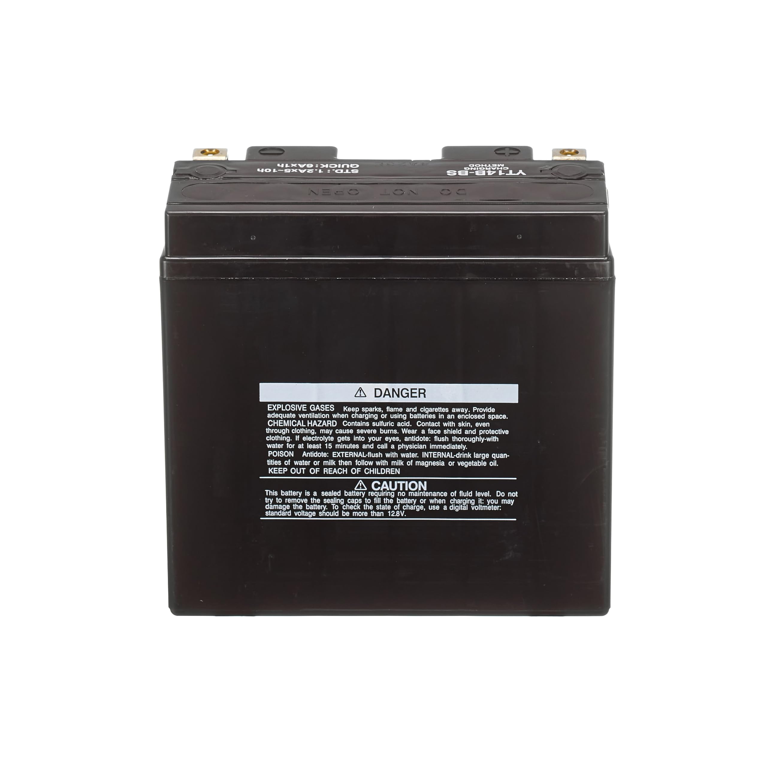 Yuasa YT14B 12V 210 CCA Powersport wartungsfreie AGM VRLA-Motorradbatterie | Wartungsfrei, Robust, Zuverlässige Leistung, Lange Lebensdauer