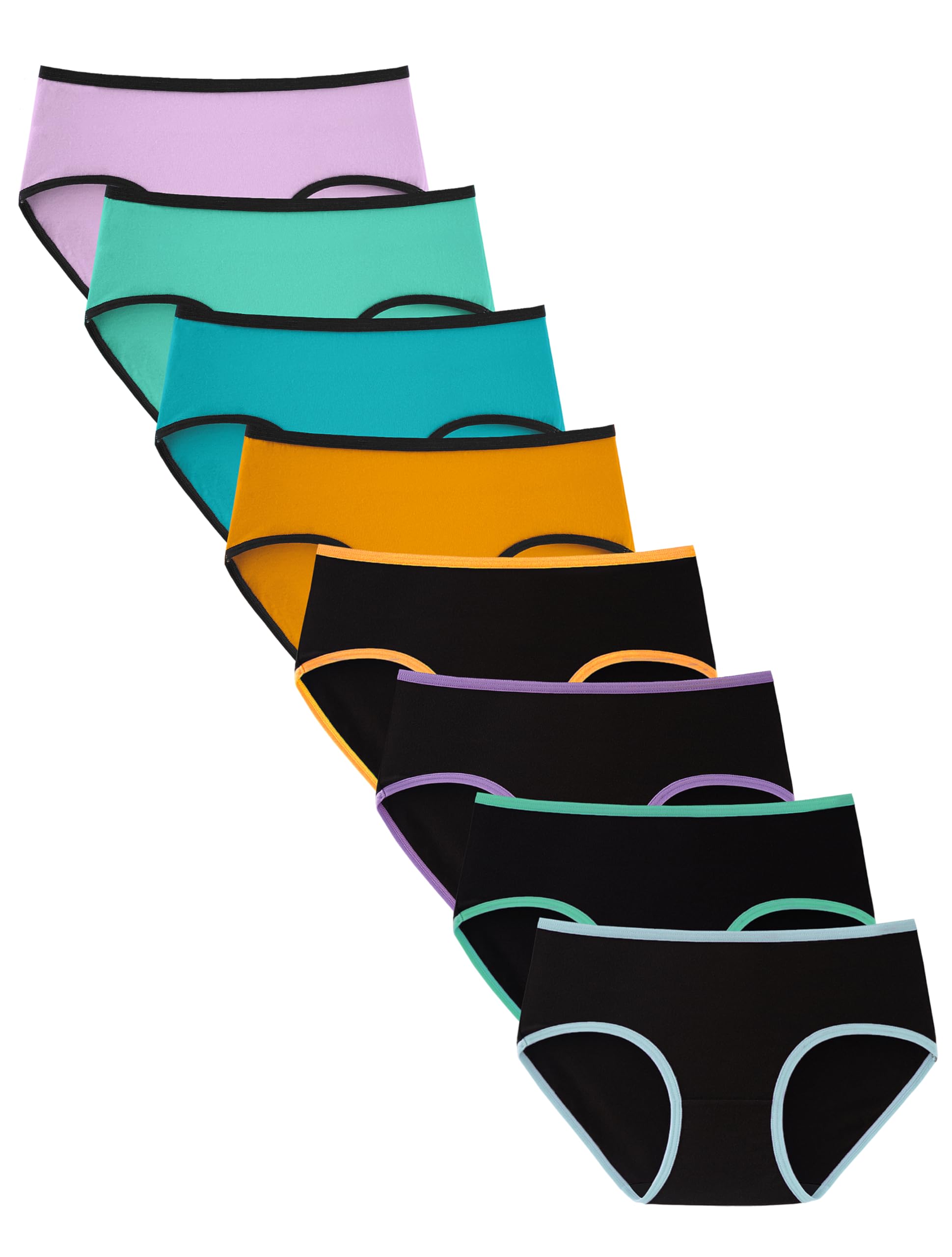 TIICHOO Girls Underwear for Teens Ages 8-16 Cotton Soft Girls Panties Pack of 8