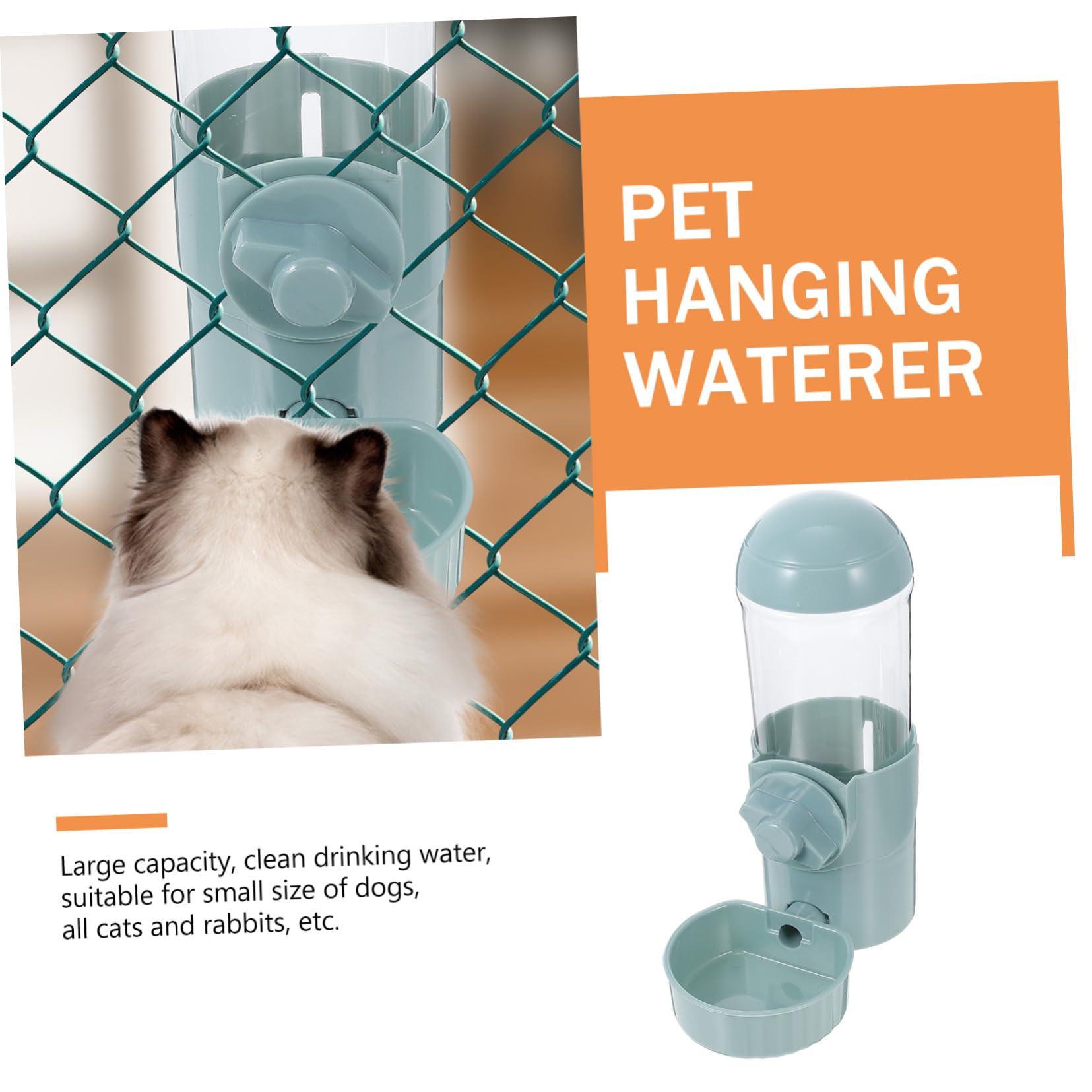 Milisten Hanging Water Dispenser for Dogs and Cats Automatic Pet Water Feeder with Capacity Non Spill Design Easy to Clean Use for Pets Compact