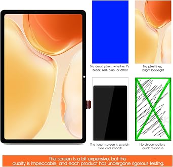 Screen for Samsung Galaxy Tab S9 FE Screen Replacement for Samsung Tab S9 FE Tablet LCD Screen SM-X510,SM-X516B Touch Display Digitizer Assembly Repair Parts(Black No Frame)