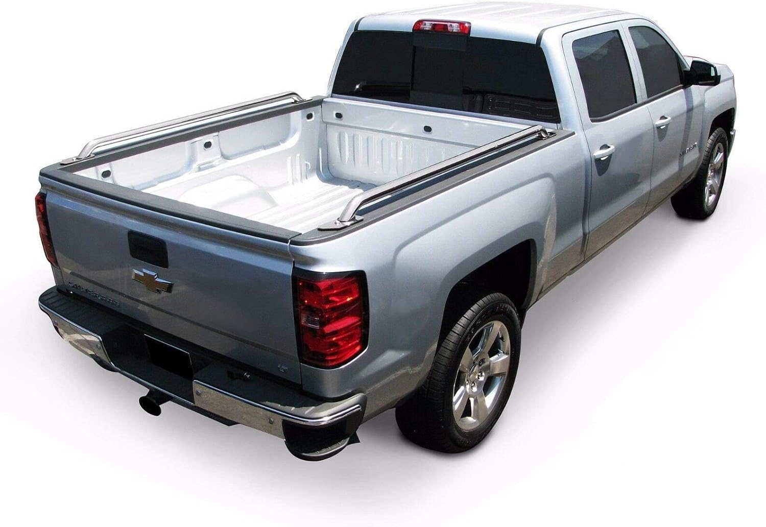 Truck Side Bed Rails Compatible with 2014-2026 Chevy Silverado/GMC Sierra 1500 6.5ft Standard Bed S/S Stainless Steel