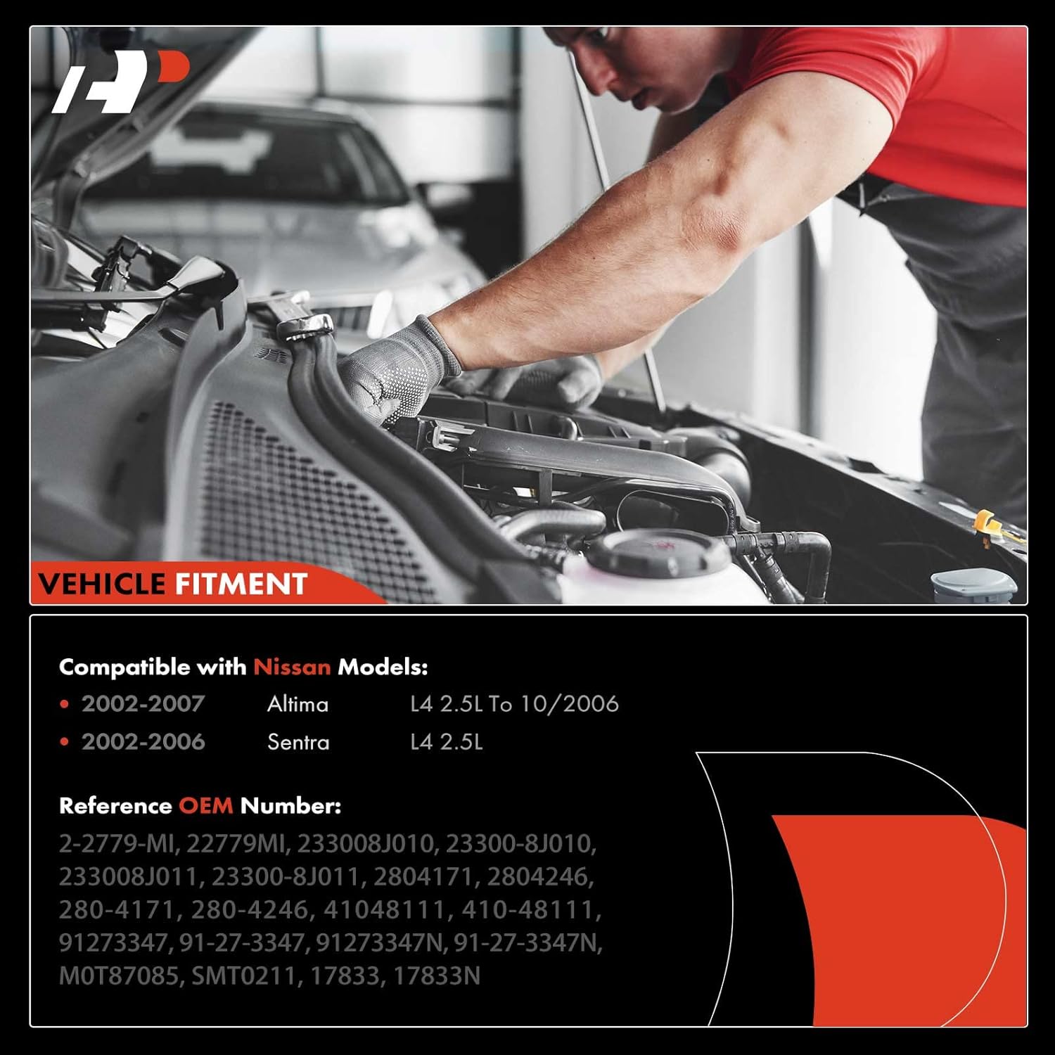 A-Premium Starter Motor Compatible with Nissan Altima 02-07, Sentra 02-06, 2.5L, Manual Transmission, 12V 1.4KW 13 Teeth Counter Clockwise, Replace# 23300-8J011, 410-48111