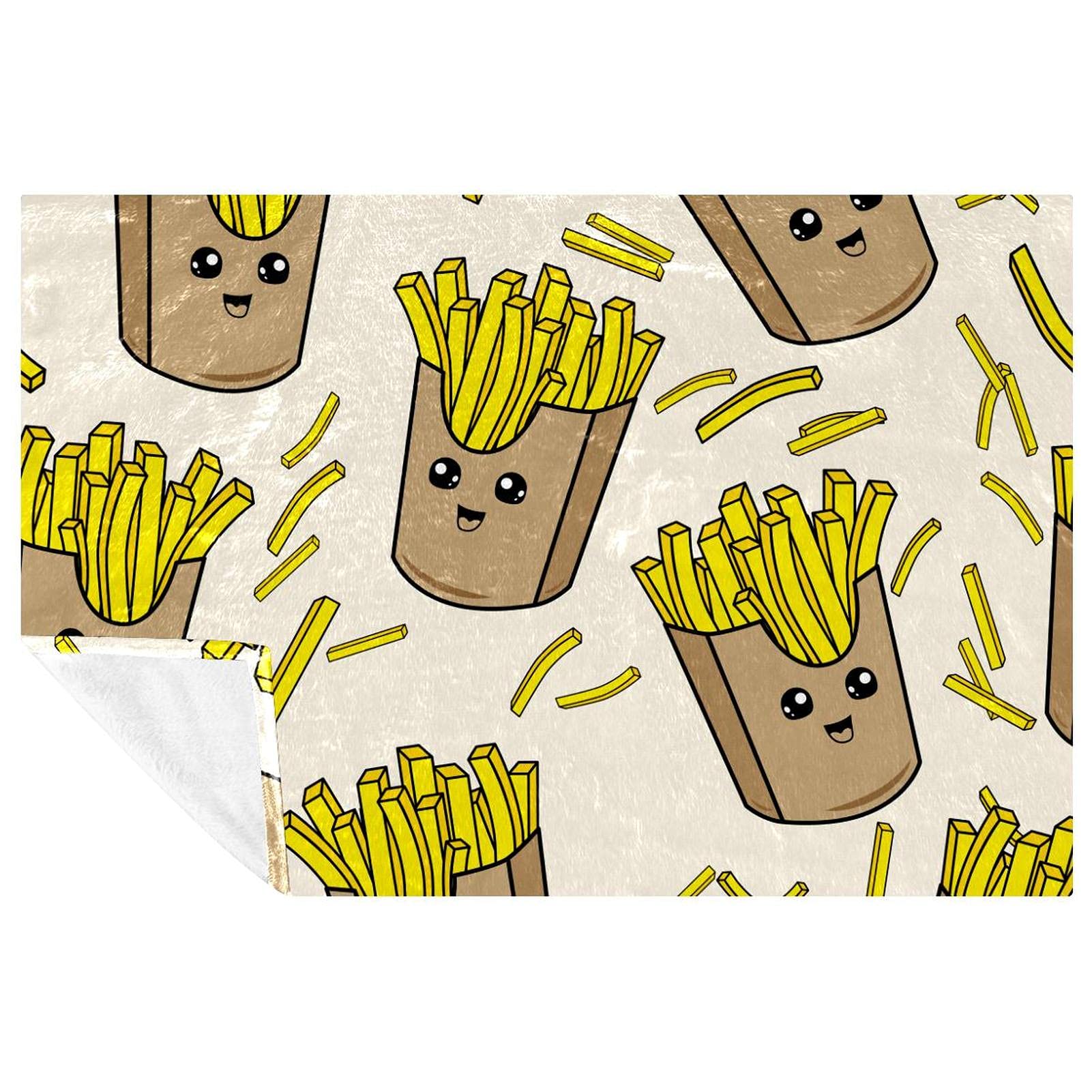Couverture frites pour pique-nique, camping et moments détente au salon