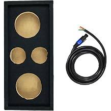 QPower Car Audio Subwoofer Enclosure Box   Solid MDF Construction   Compatible with 8-Inch Midrange Speakers and 3-Inch Tweeters