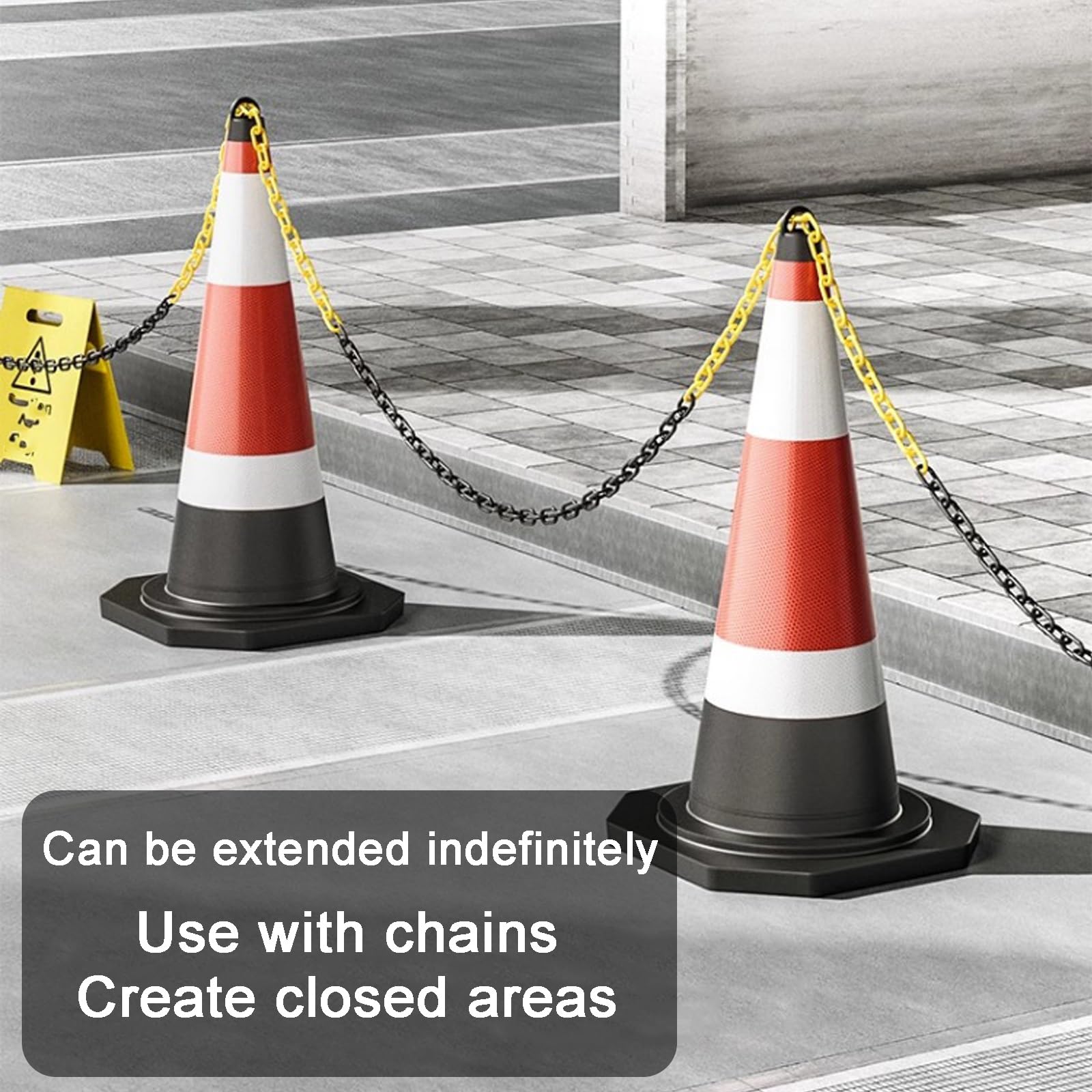 Cone de Signalisation Lot de 2 Cônes de Signalisation Robustes avec Base Lestée Noire Colliers Réfléchissants pour Le Contrôle de La Circulation(70 * 40cm/28 * 16in)