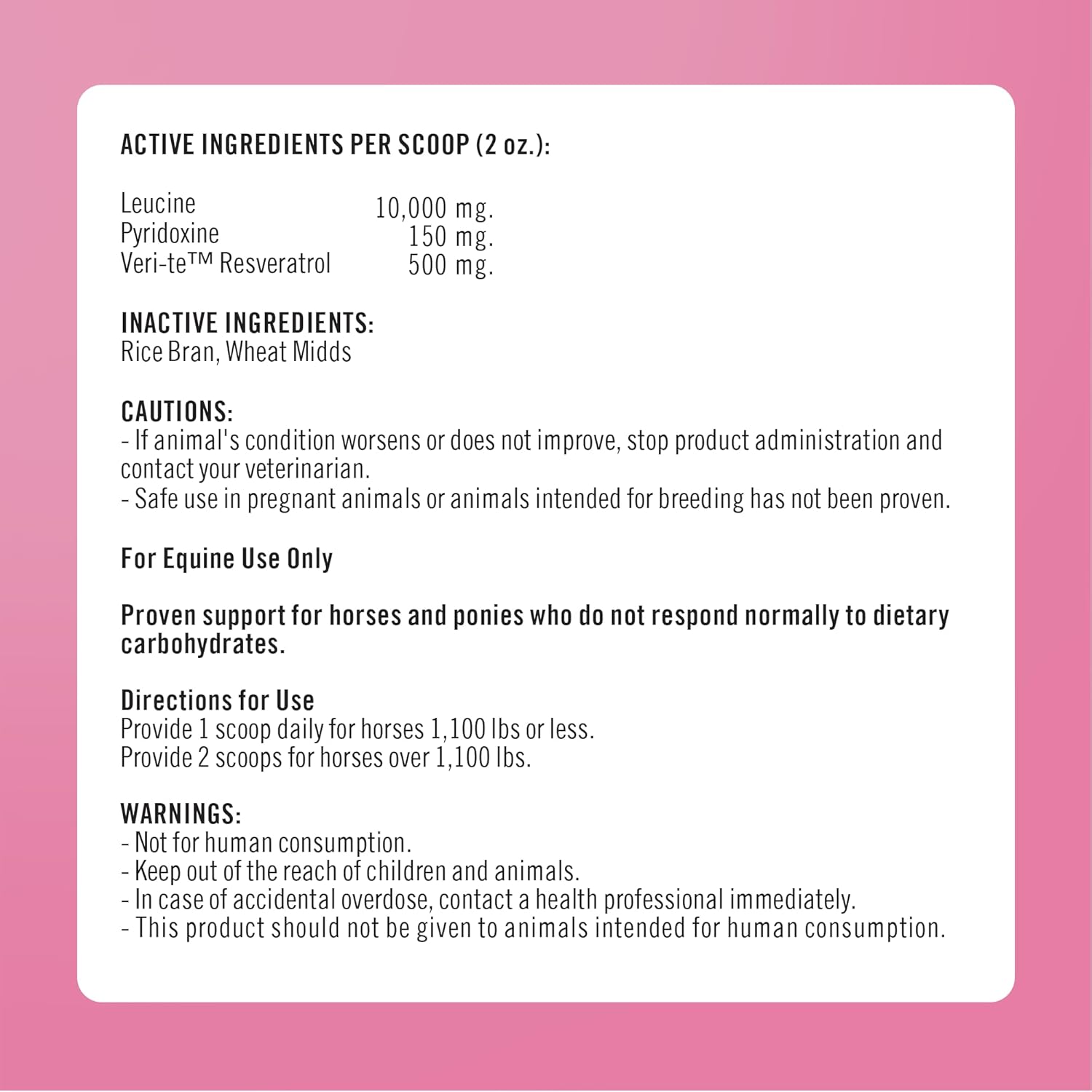 Formula 707 MetaStable Pellets for Horses 5 lb Bag – 40 Servings – University-Studied Support for Horses with Laminitis, Insulin Resistance & Metabolic Disorders