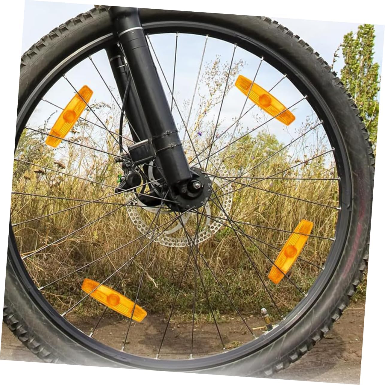 GLEAVI 12pcs Bike Wheel Reflectors for Night Visibility Easy Installation Bicycle Reflectors for Mountain Bikes Enhanced Safety Accessories