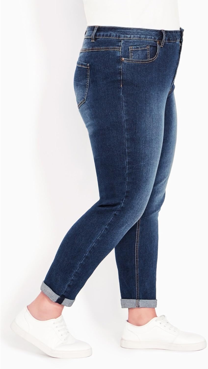 Avenue Women's Plus Size Denim Girlfriend Stretch Jean
