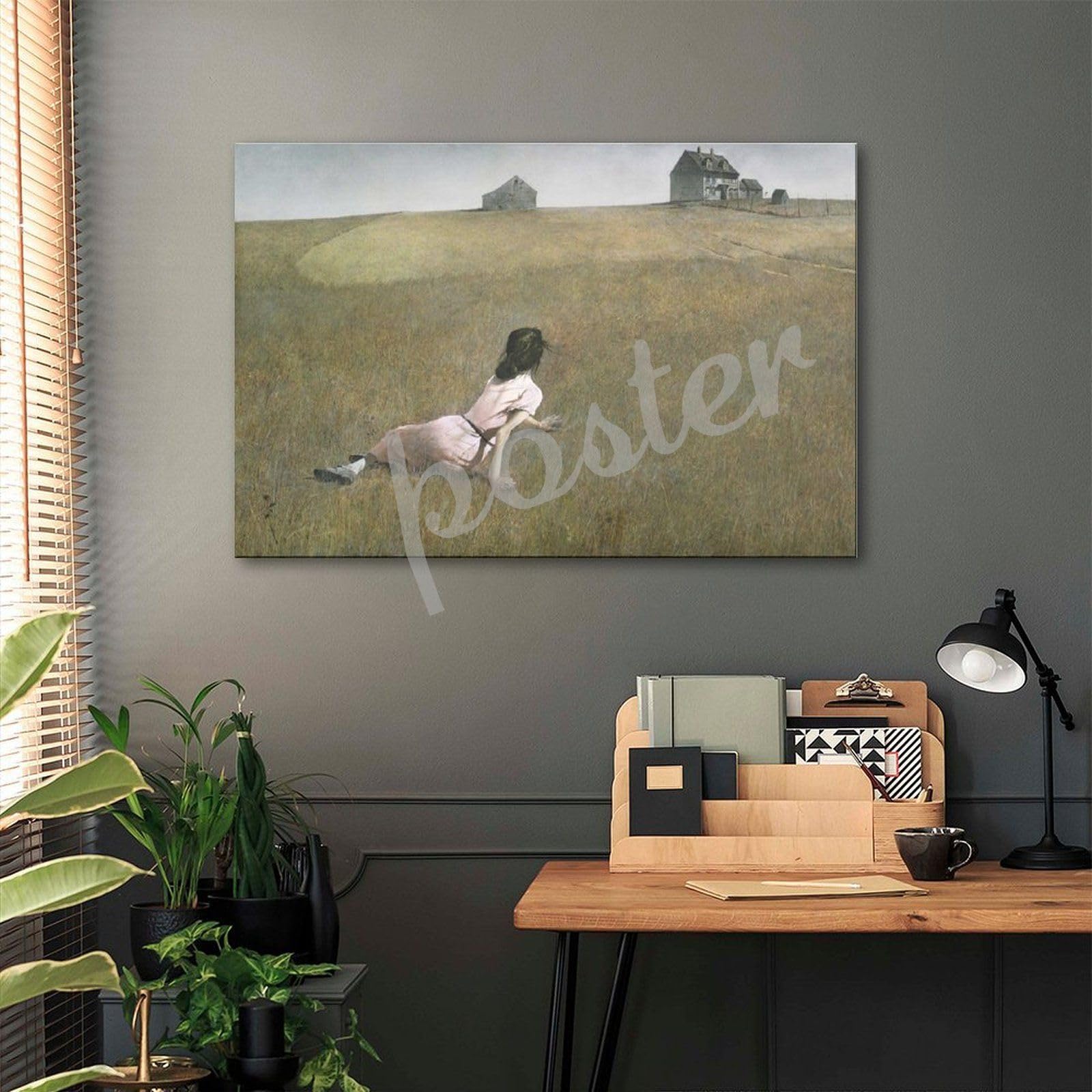 Andrew Wyeth by El Mundo De Cristina Oil Painting Art Poster(1) Canvas Painting Wall Art Poster for Bedroom Living Room Decor 08x12inch(20x30cm) Unframe-style