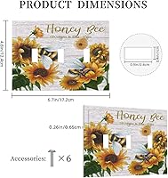 Vista 164 de Vista de ventana, isla tropical, playa, palmeras, cielo soleado, cubierta de interruptor de luz de palanca individual, placa decorativa de pared