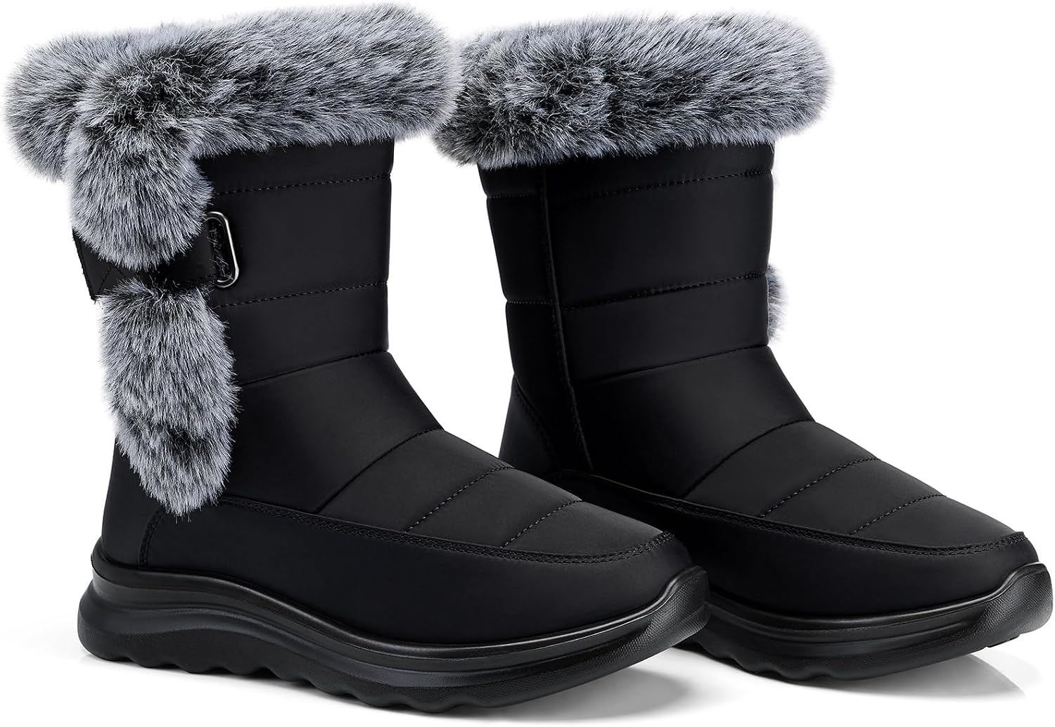 SHIBEVER Warm Winter Boots for Women: Snow Comfortable Casual Walking Boot