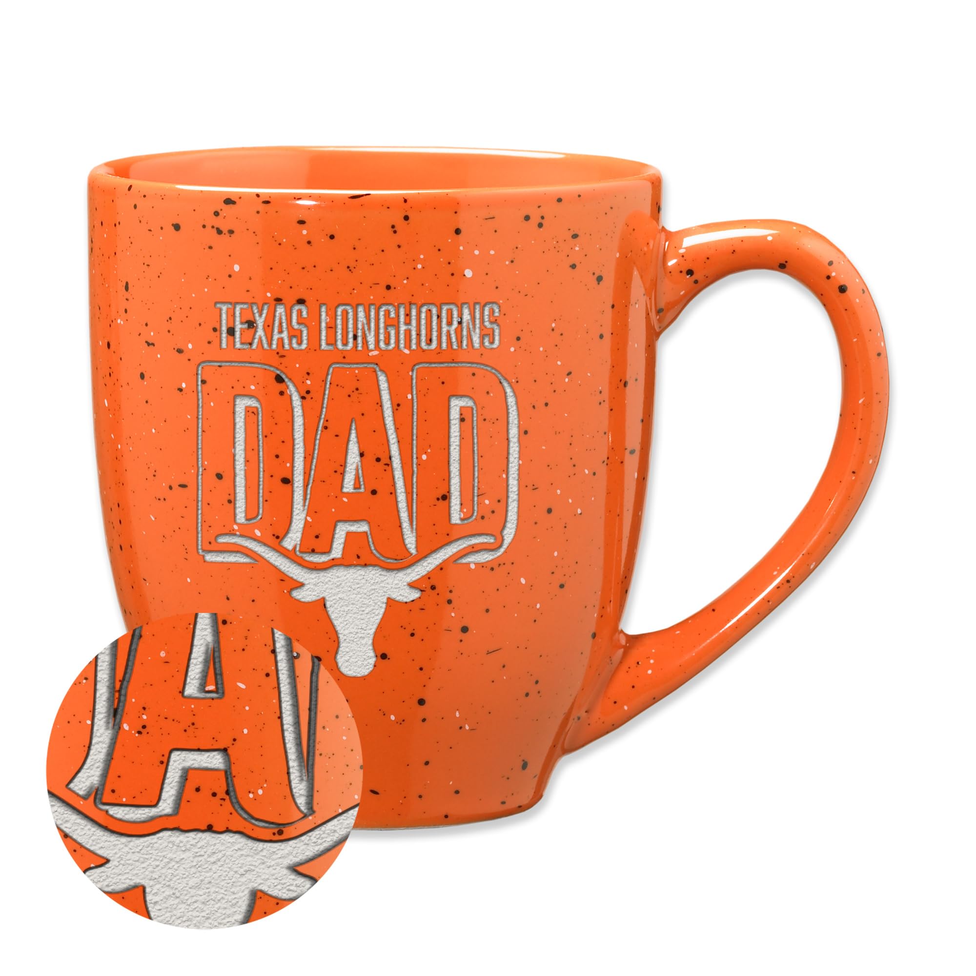 Mug Texas Longhorns Dad gravé laser : le cadeau idéal en céramique 470ml