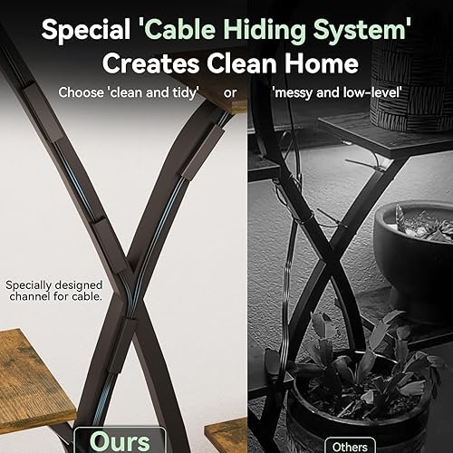 Miniatura 2 de Soporte para plantas con luces de crecimiento, soporte para plantas de interior de 8 niveles, estante de esquina iluminado de 50 pulgadas, soporte