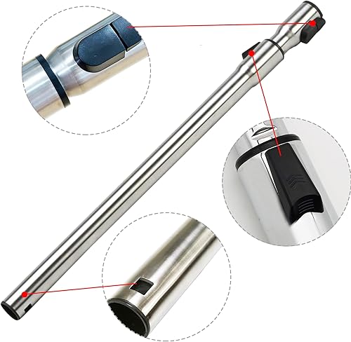 Miniatura 4 de Tubo para ML,Tubo de acero inoxidable telescópico,Varita de extensión de 1.378 in 1.375 ",Accesorio de aspiradora central ML