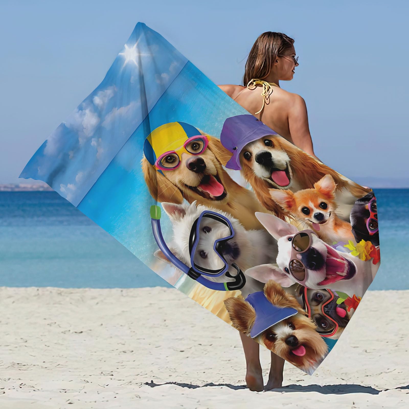 LXTOPN Toalla de playa, toalla de playa de microfibra XXL, toalla de playa grande, 160 x 80 cm, de secado rápido, resistente a la arena, para playa, piscina y vacaciones