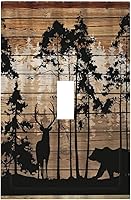 Vista 127 de Mid Century Morden Boho - Placa de pared para interruptor de luz dúplex de 1 banda, placa frontal decorativa eléctrica para receptáculo para baño