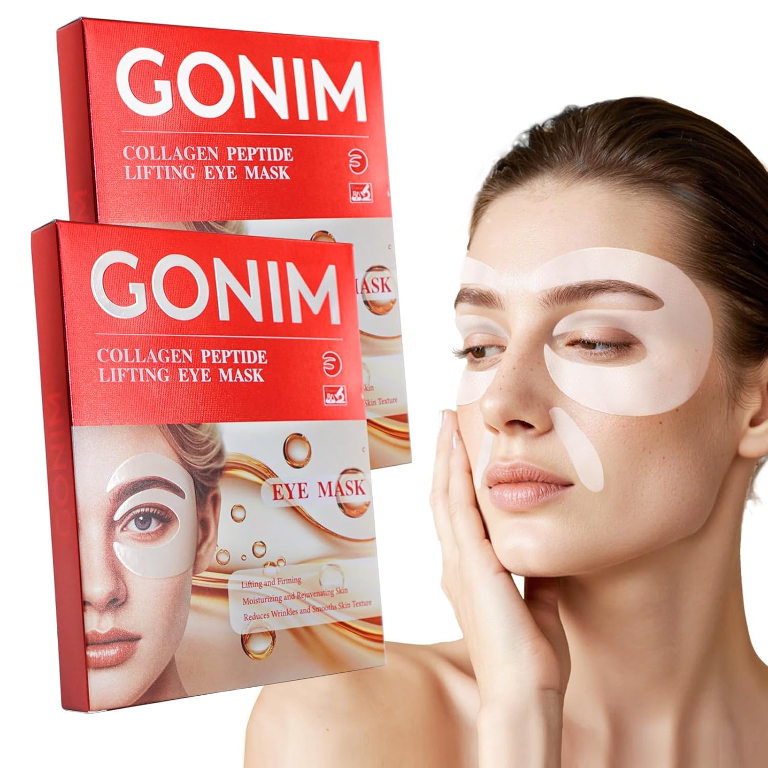 GONIM Hydrogel Under Eye Patches with Collagen, Caffeine, Retinol & PDRN