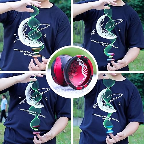 Miniatura 3 de WATIEOBOO Yoyo Trick Yoyo - Rodamiento Yoyo profesional sensible para niños, rodamiento Yoyo sin respuesta para adultos, reproductor Yoyo avanzado