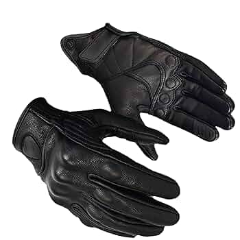 Amazon.com: Fashion Leather Motorcycle Full Finger Gloves