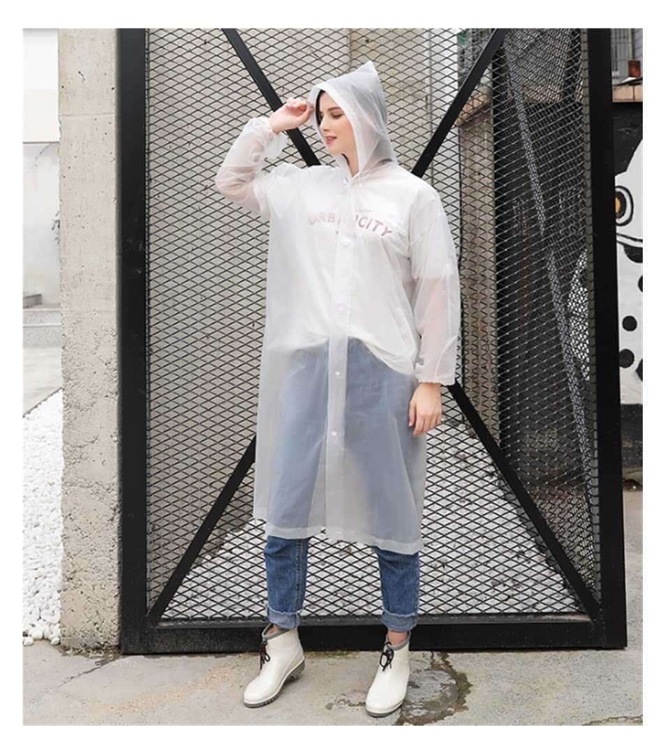 Poncho Pioggia Poncho Impermeabile 10pcs Impermeabile Non Usa E Getta Leggero Trasparente Portatile Viaggio Turismo Escursionismo Impermeabile Cappotto di Pioggia Poncho Antipioggia ( Color : White ,