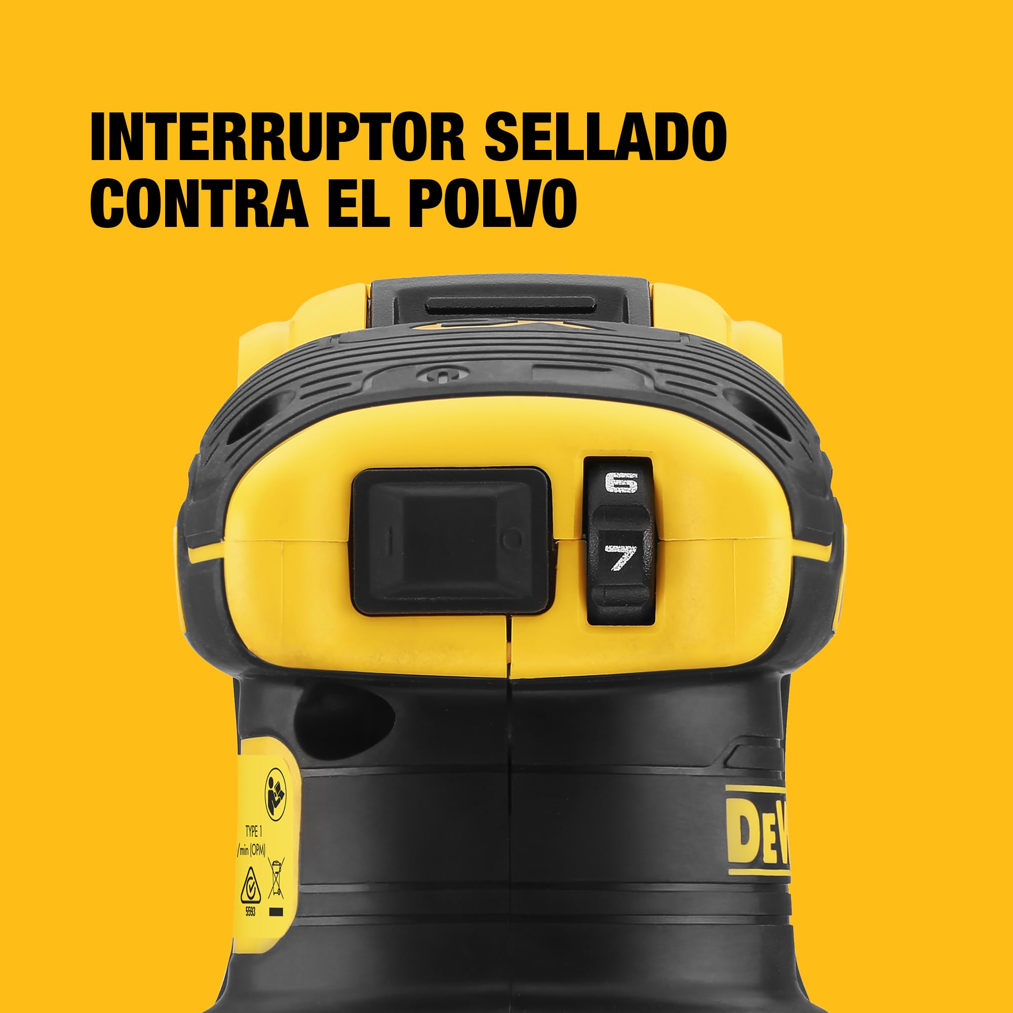 DEWALT Lijadora de 1/4 de hoja XR Motor Brushless 18V en Maletin TSTAK, DCW200NT-X