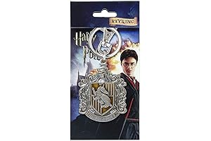 Harry Potter Hufflepuff School Crest Pewter Keychain