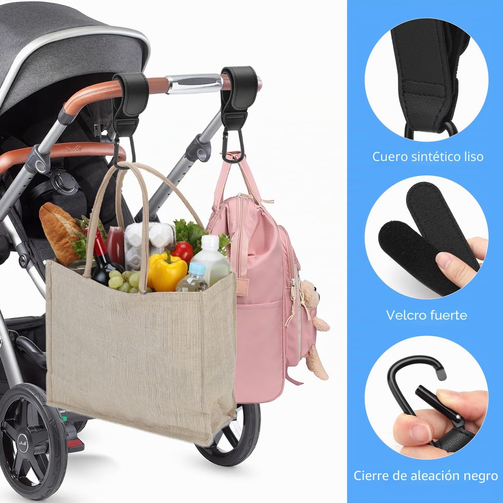 Portavasos para Cochecito, Sujetavasos para Padres para Silla de Paseo, Ganchos Carro Bebe, Soporte para Bebidas para Cochecito de Bebé, Accesorio Universal para Bicicletas, Carrito Bebe,Scooters