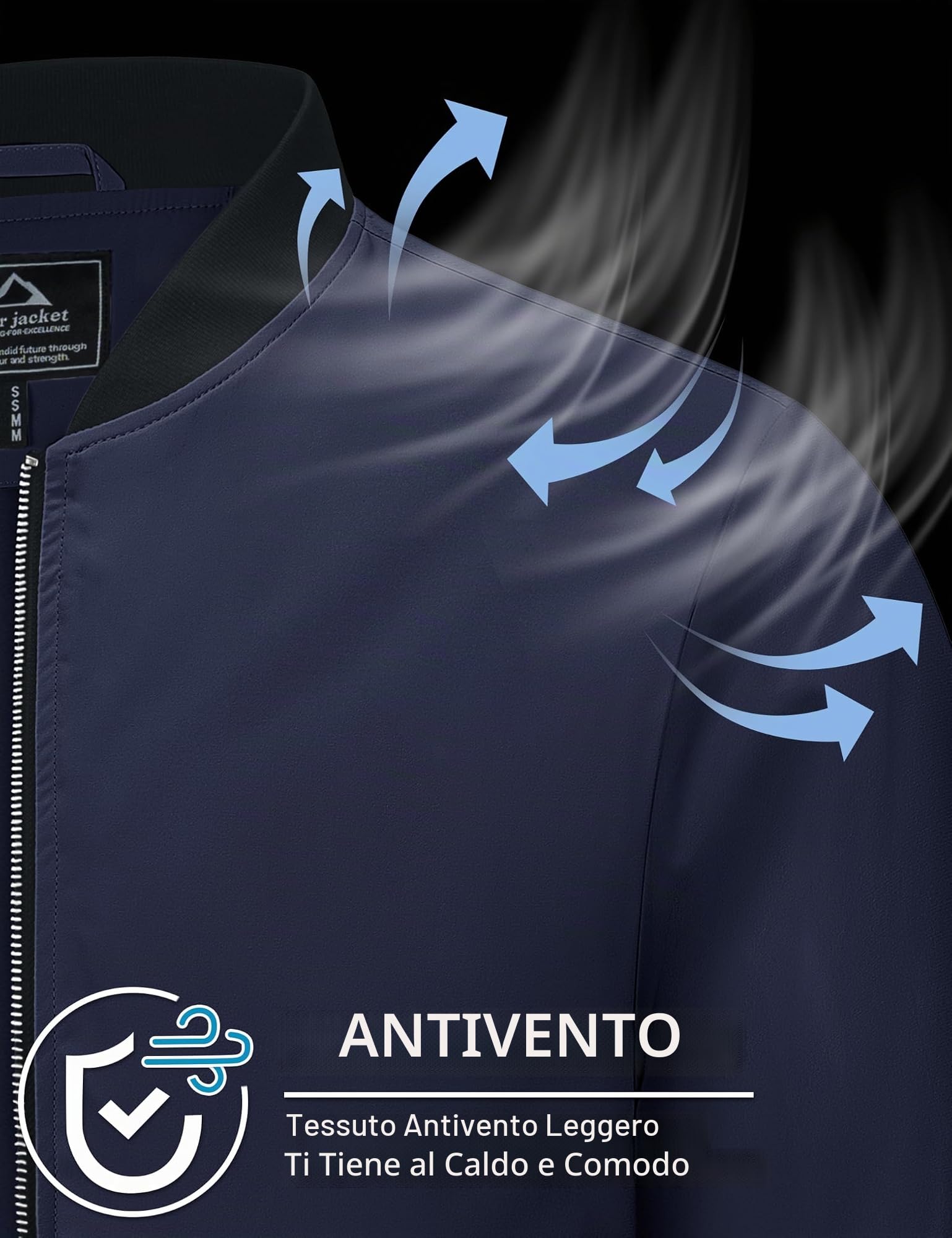 Magcomsen Giacca bomber da uomo, giacca a vento leggera con cerniera integrale, casual, elegante, da esterno, giacche da golf