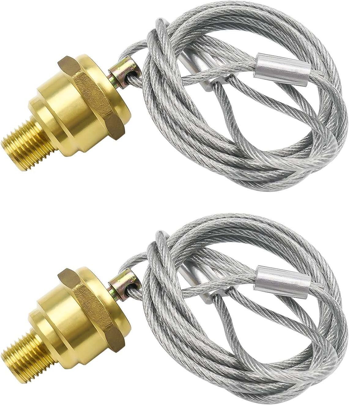 2 Pack of ¼” NPT Air Tank Drain Valve with 60" Cable, Air Brake