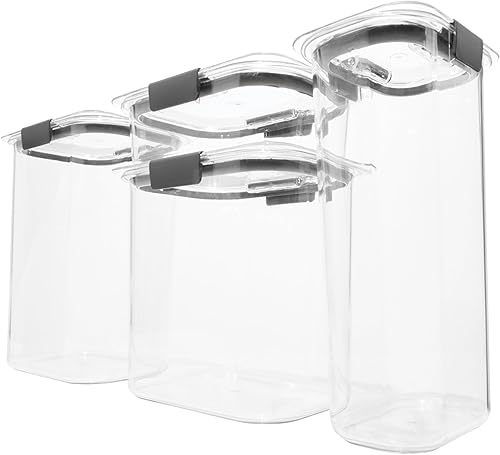 Miniatura 3 de Rubbermaid Recipientes de almacenamiento de alimentos Brilliance de 8 piezas, transparente/gris y recipiente hermético para almacenamiento de