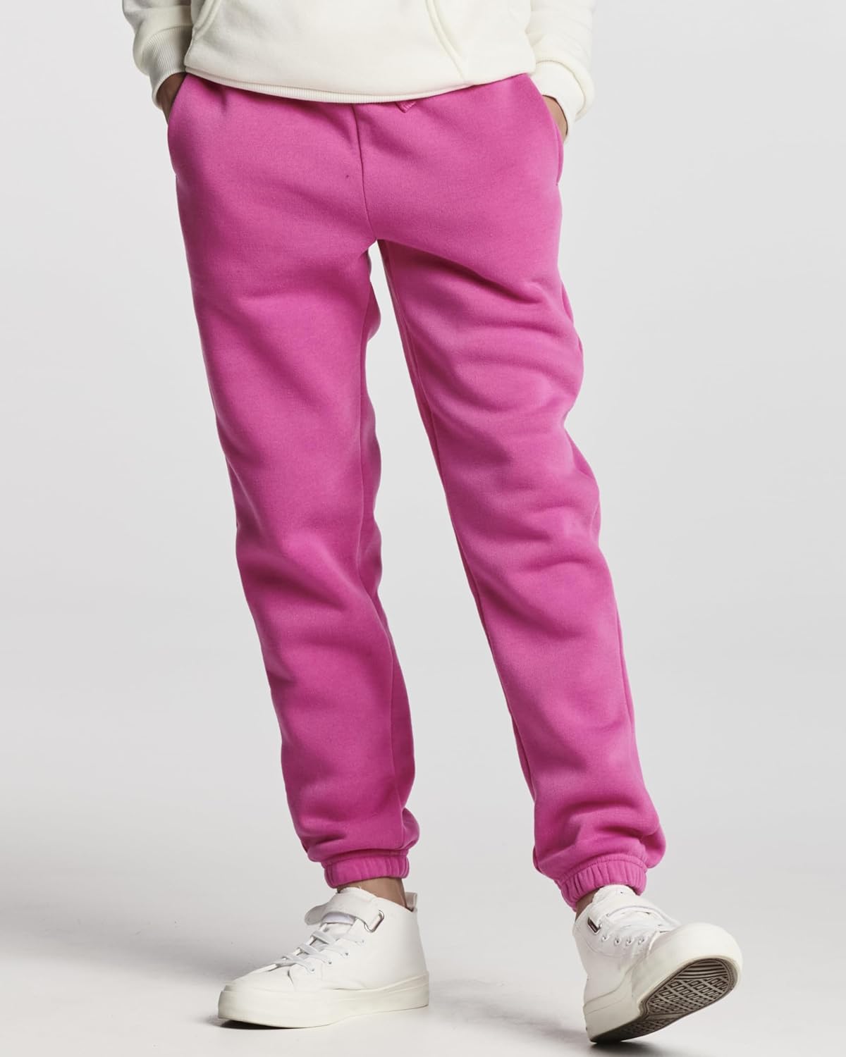 Real Essentials 3 Pack: Girls' Sweatpants - Active Fleece Jogger Pants (Size: 7-16) - Image 2